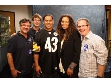 After a shoot with Troy Polamalu