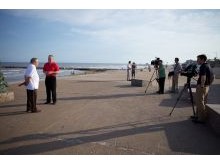 An interview in Galveston